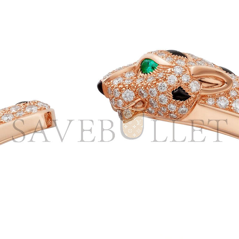 Ca*t1er panthÈre de Ca*t1er bracelet, medium model, half-paved n6722217